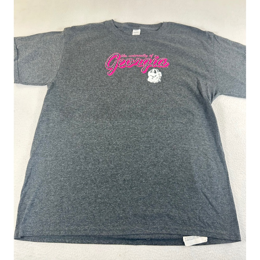 Hanes T-Shirt Women Medium Grey University of Georgia Bulldogs Gameday
